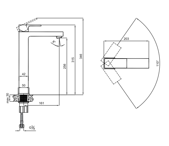 ARRİS YÜKSEK LAVABO BATARYASI