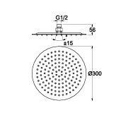 SLIM DUŞ BAŞLIĞI (YUVARLAK 300 MM)