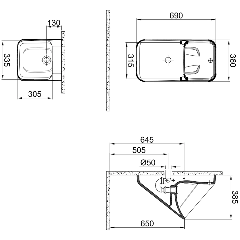 FOLD PRO FOTOSELLİ NZZL ENTEGRE ARKADAN SU GİRİŞLİ PİSUAR