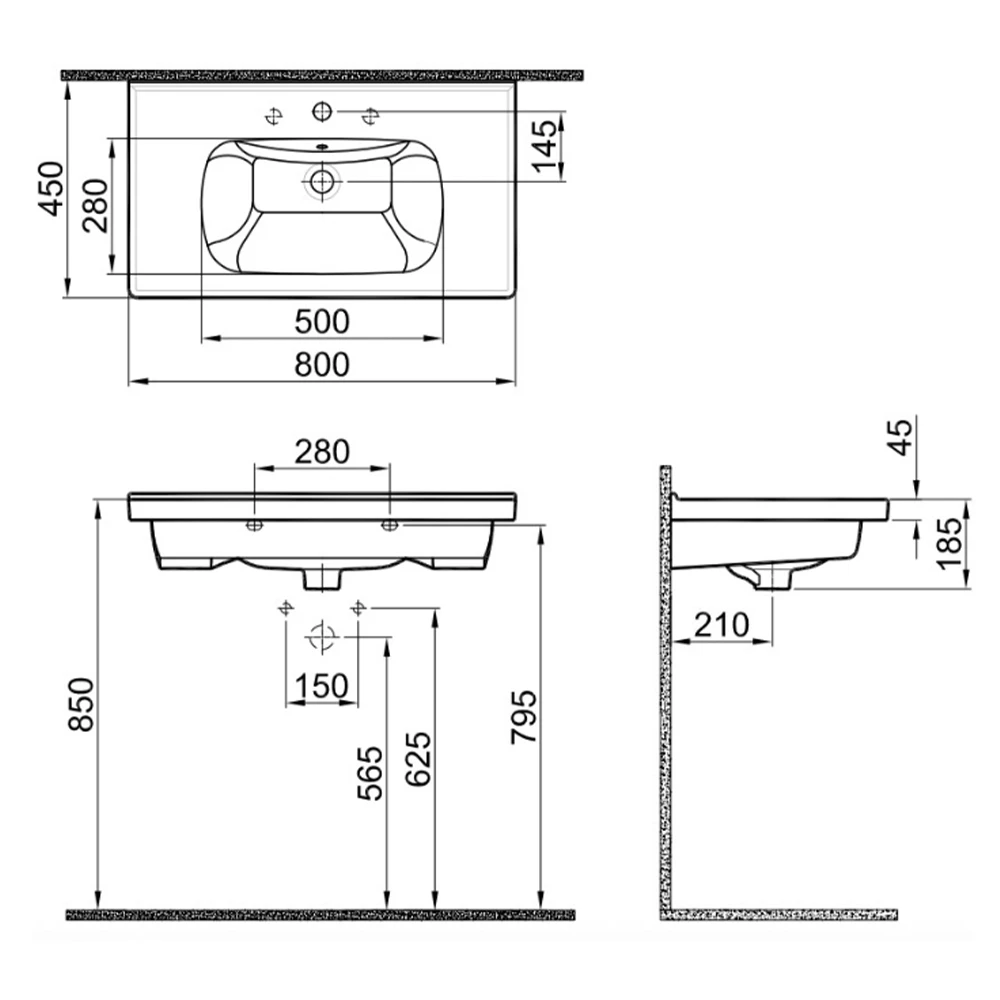 IDEA 2.0 80X45 ETAJERLİ LAVABO BEYAZ