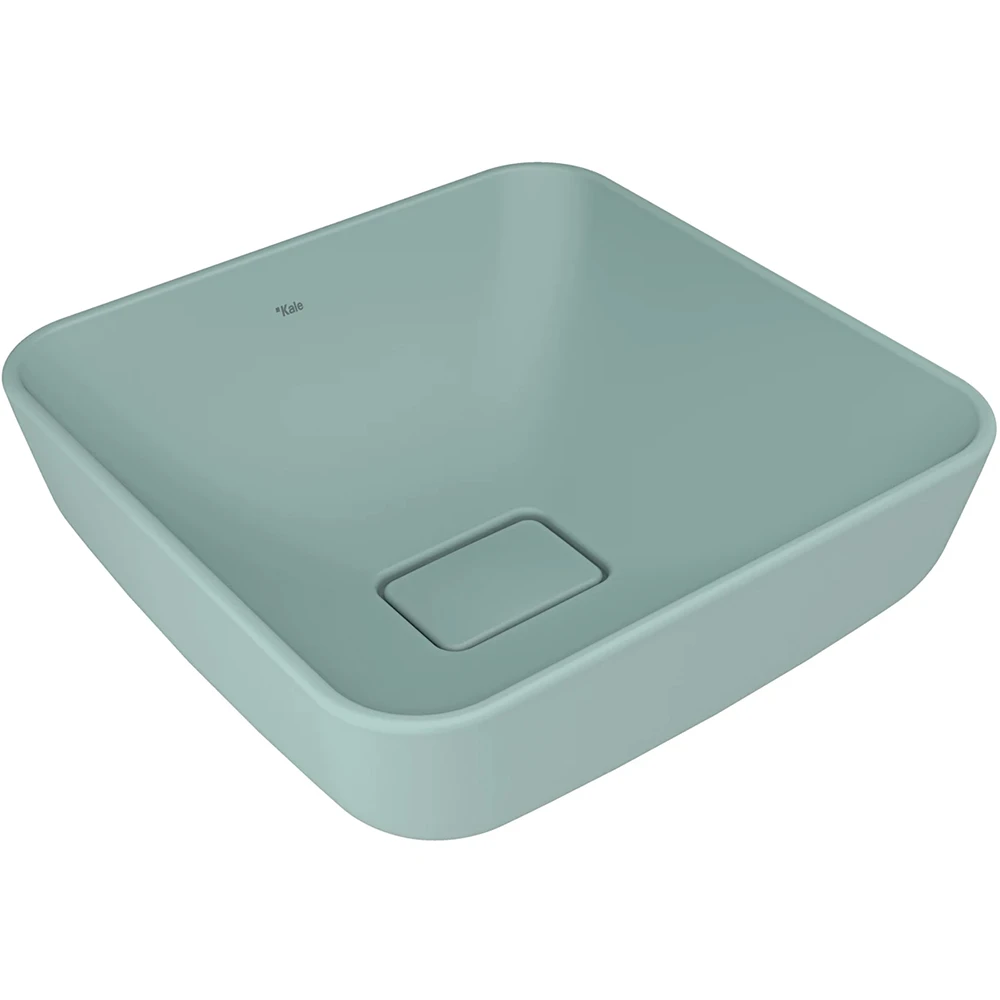 ZERO 2.0 40X40 KARE ÇANAK LAVABO MAT ÇAĞLA YEŞİLİ