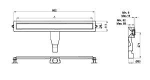 KALE PREMIUM LINEAR 50 CM INOX DUŞ KANALI